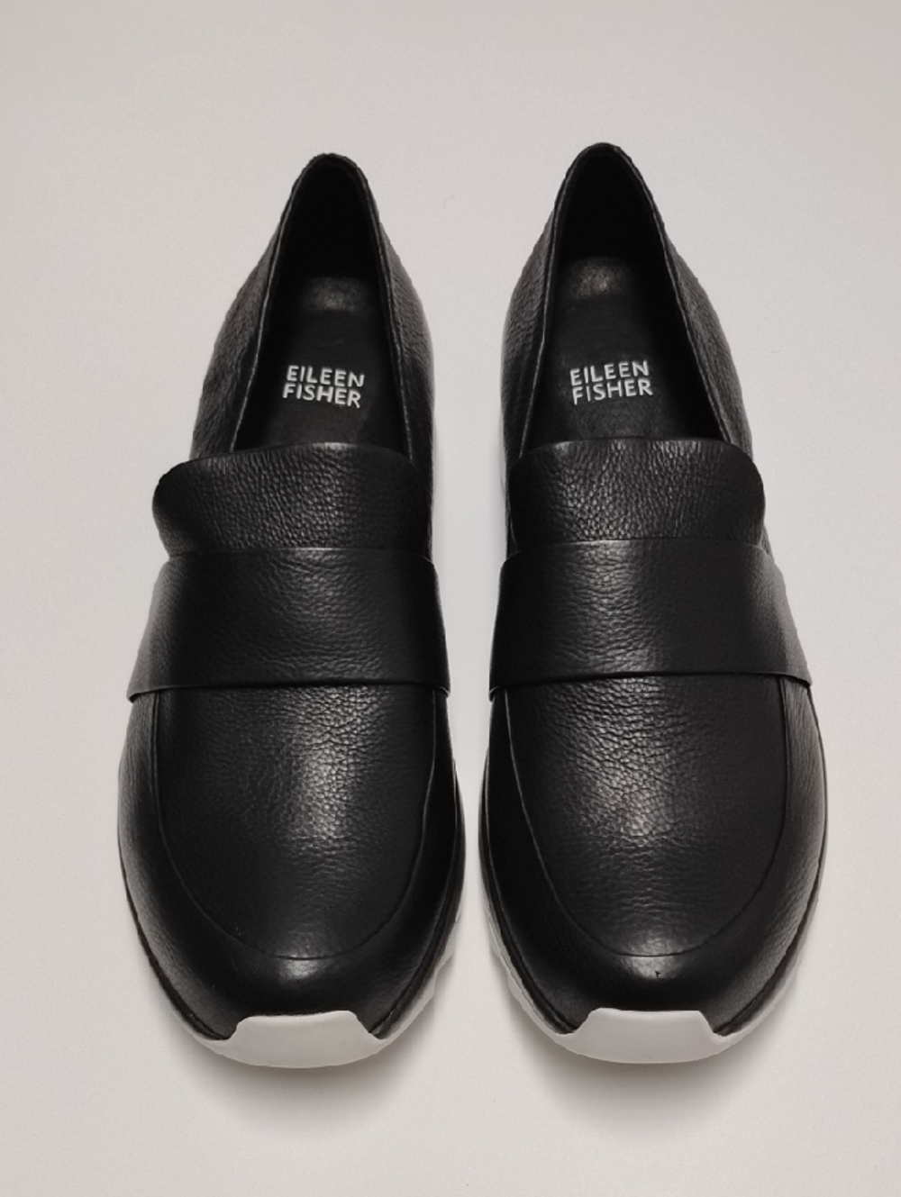 Eileen Fisher Penny LT Black Soft Leather Losfers
